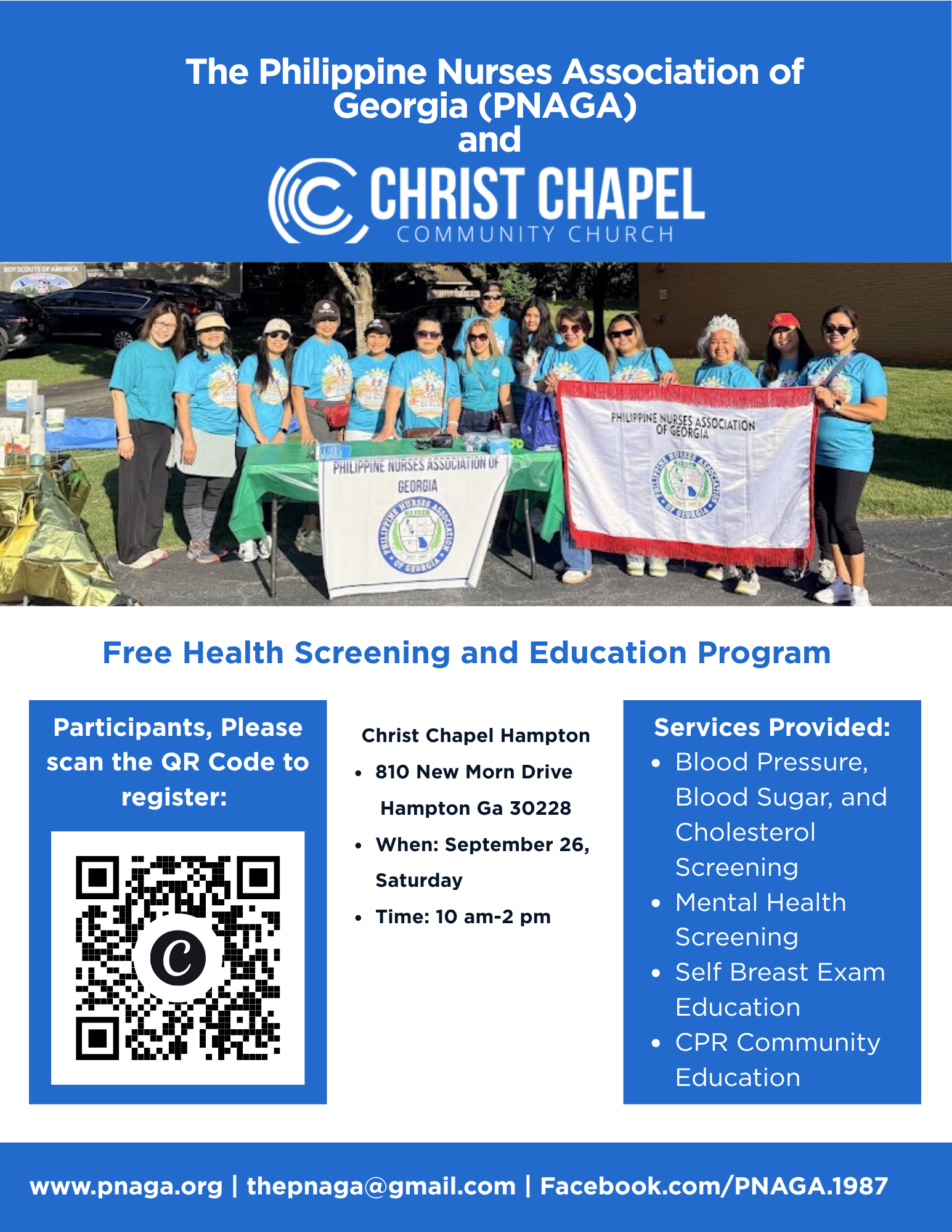 8/29/2026: Health Screening and Education Program
