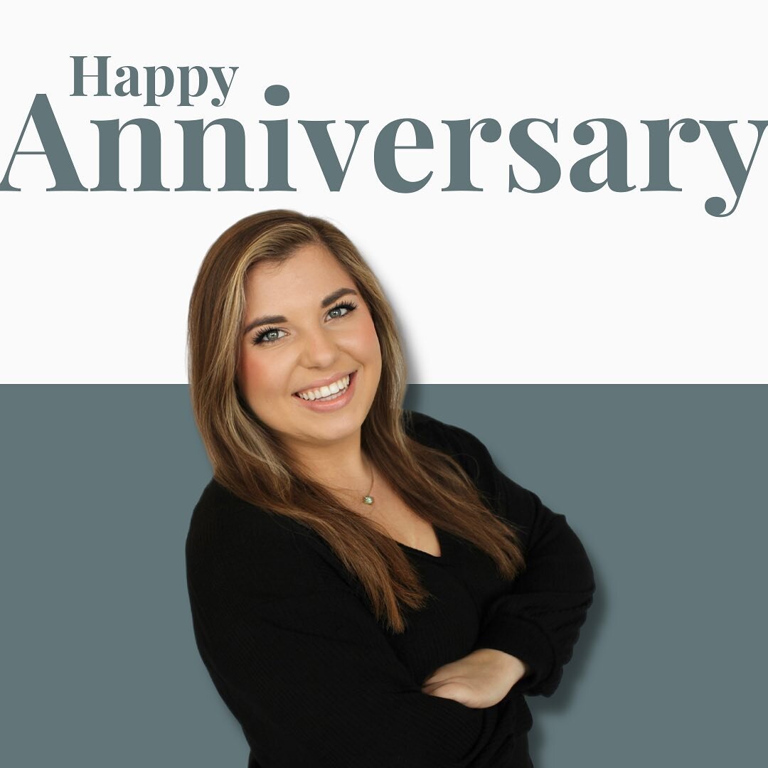 Sending @leigh_jordan115 a big congratulations on 1 year with our salon company! 🌟 We are so grateful to have your talent and heart on our @-Team! 

#workanniversary #congratulations #accomplishment #happy