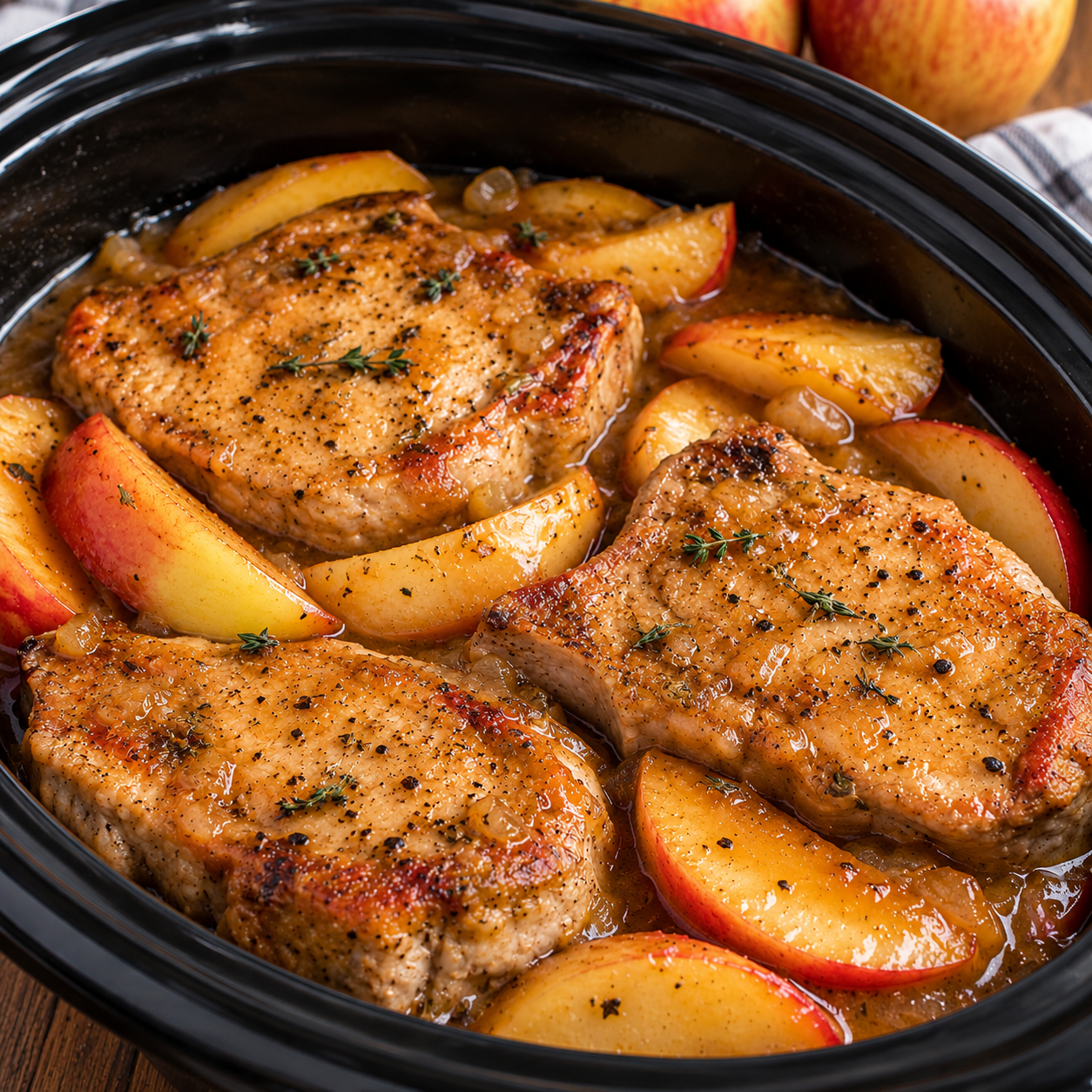Crockpot Apple Cider Porkchops