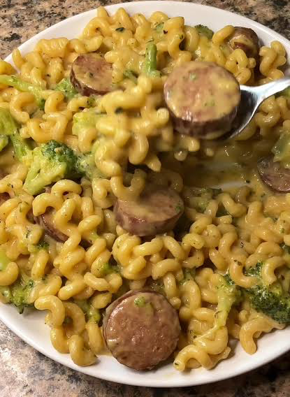 Smoked Sausage Cheddar Pasta with Broccoli