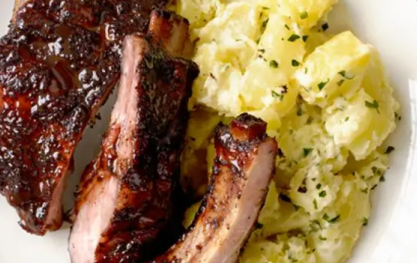 Ribs with Potato Salad