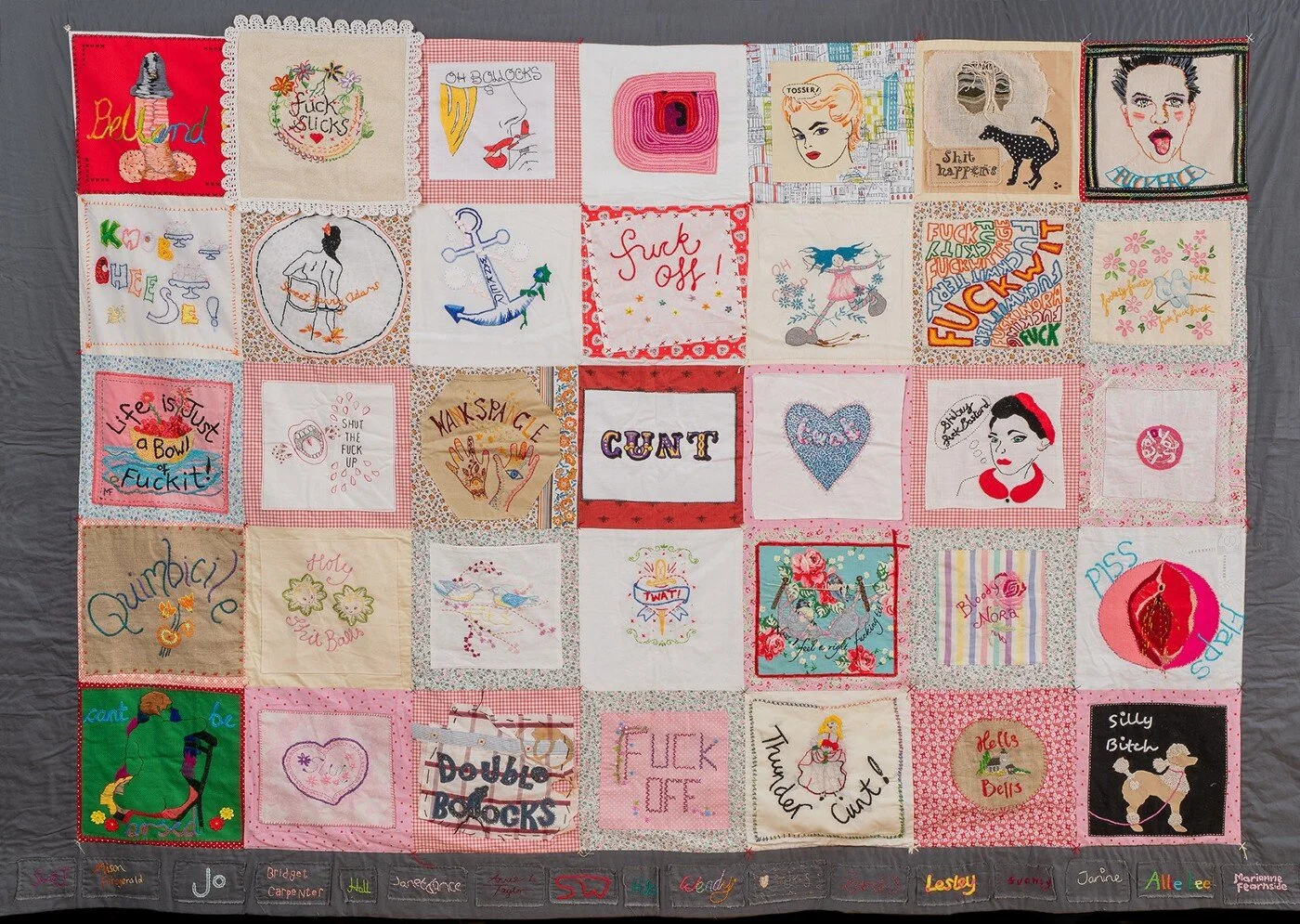 Profanity Embroidery Group’s fabulous quilt.