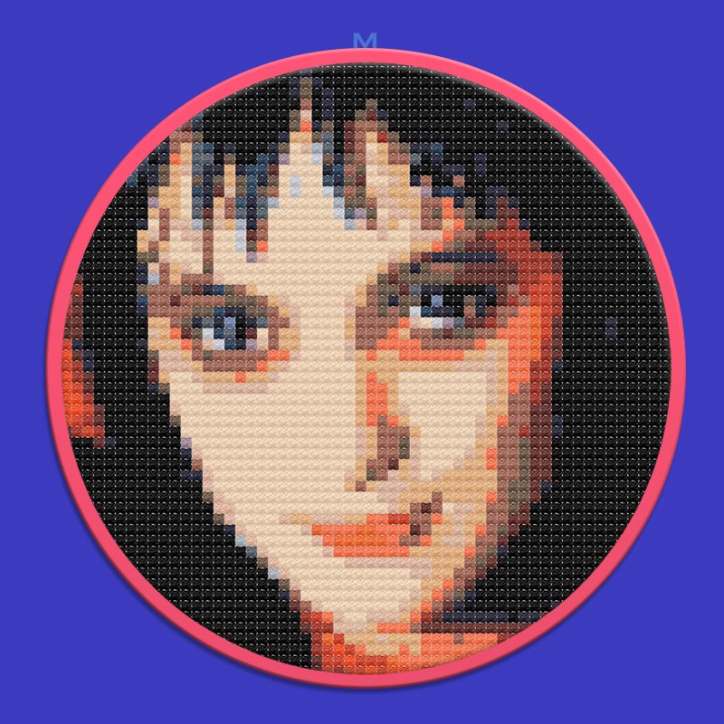 Winona Ryder as Lydia Deetz Beetlejuice Cross Stitch Portrait Pattern