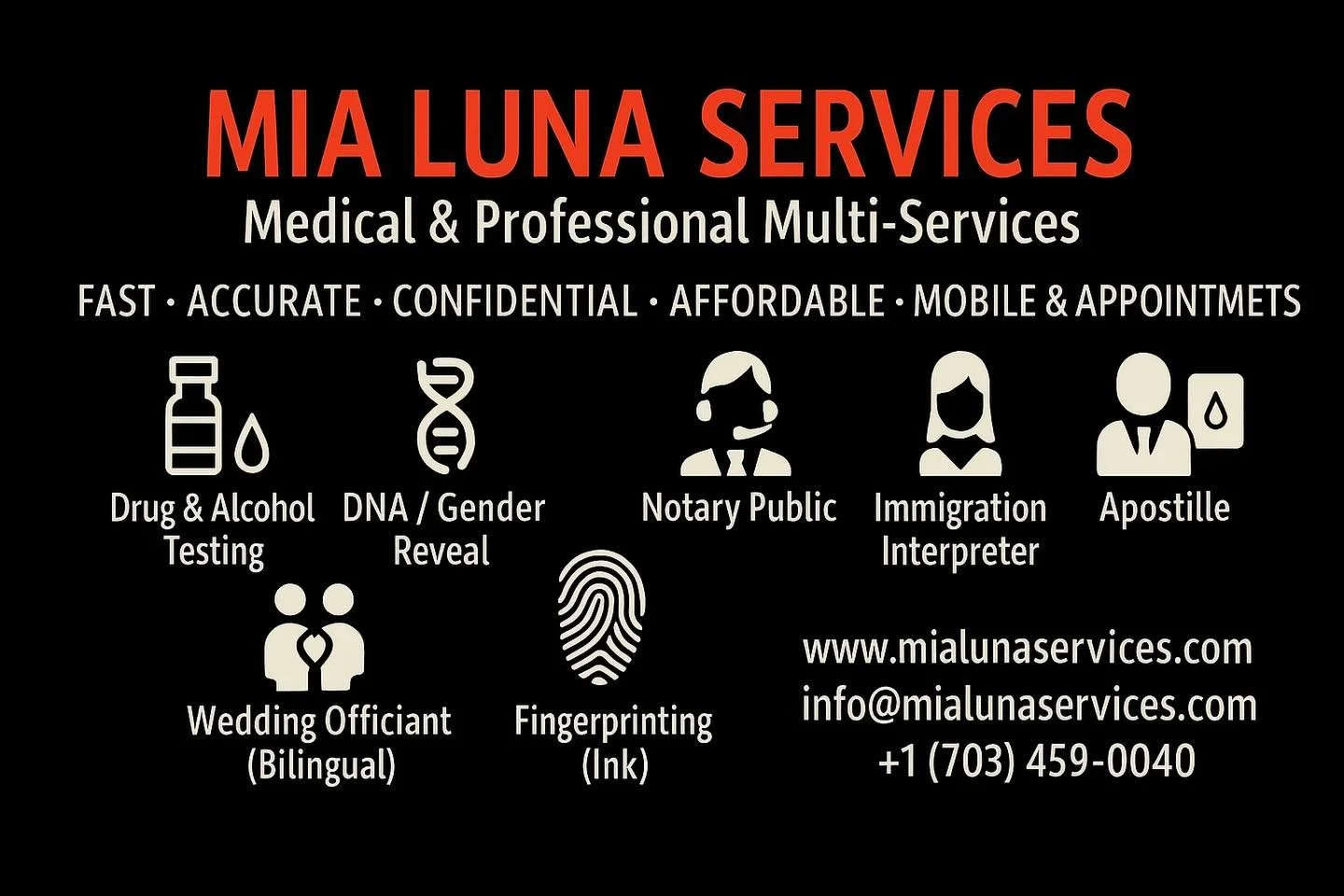 🔴 Medical &amp; Professional Multi-Services

www.mialunaservices.com

#MiaLunaServices