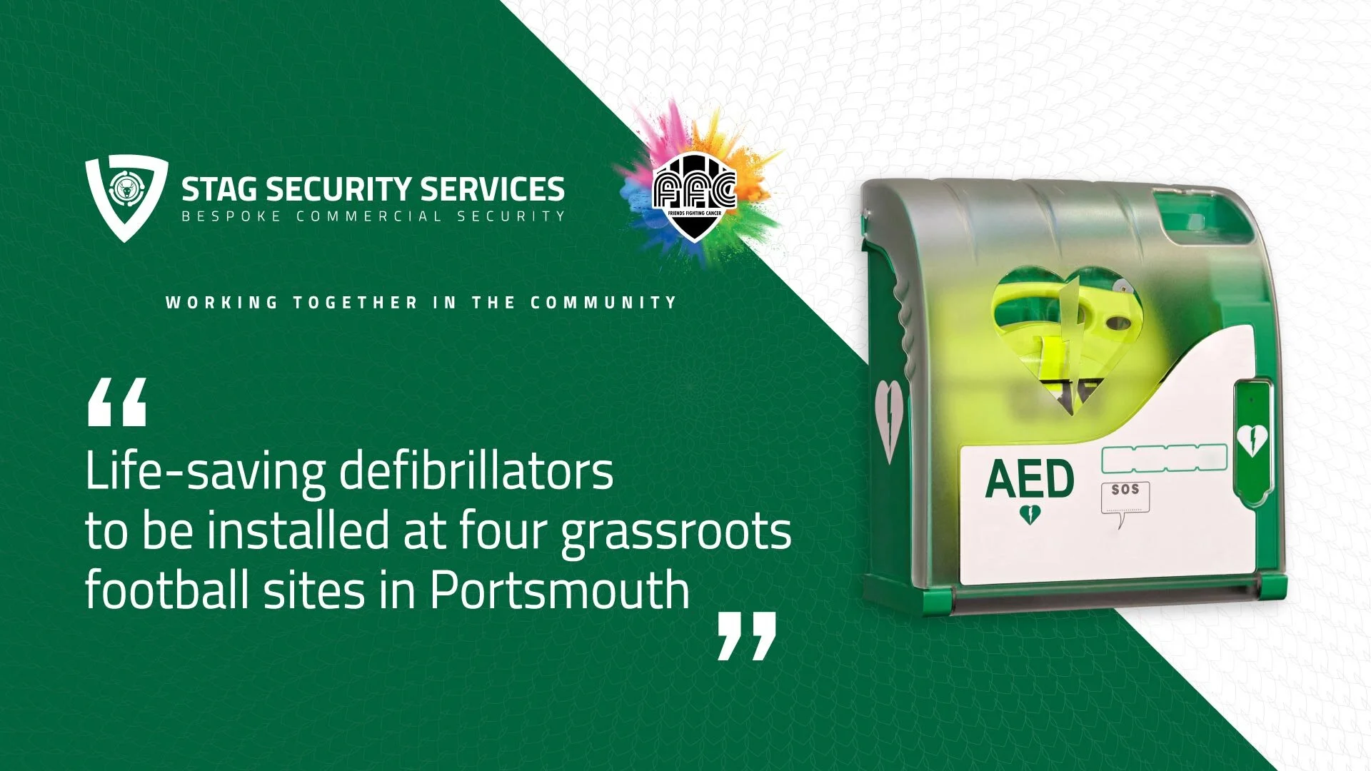Life-saving defibrillators to be installed at four grassroots football sites in Portsmouth
