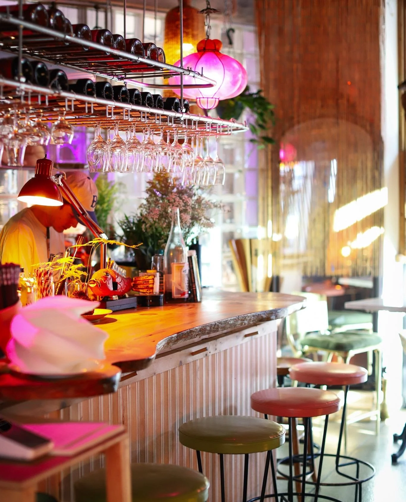 Pull up a chair and get cozy! We have so many spots around Bow to enjoy indoor seating during the colder seasons. Think a warm bowl of noodles at @midnight_eaves with friends (pictured here).⁠
⁠
Other indoor spots at Bow: ⁠
@nook.somerville⁠
@remnant