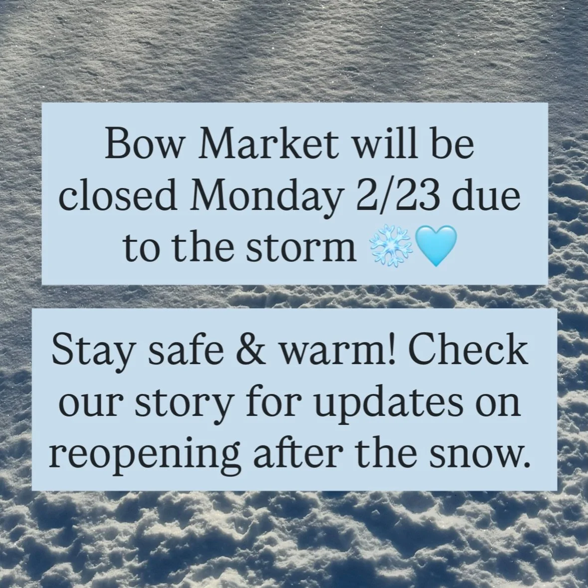 Stay safe, friends❄️