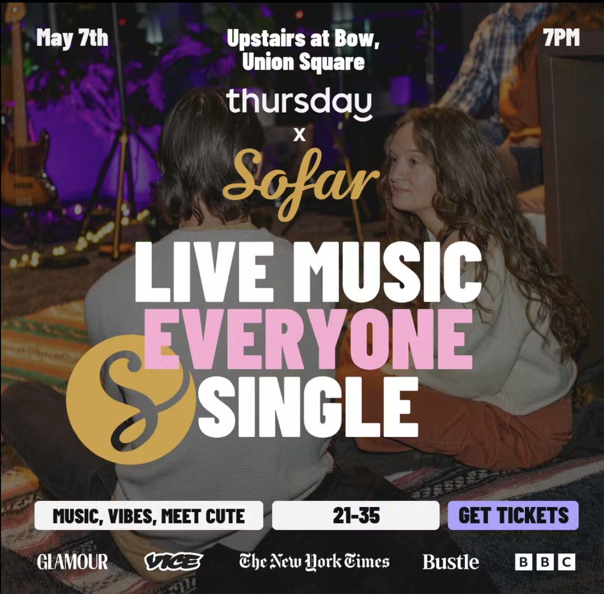 Sofar Sounds Singles Mixer x Upstairs at Bow