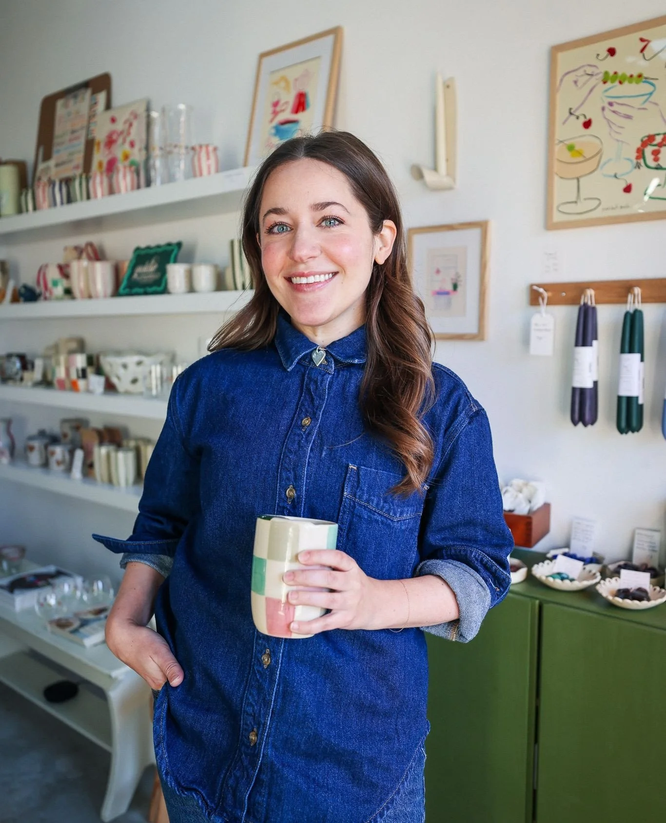 Have you been to @shopthebrightspot yet?! This little shop of sunshine has been such a lovely addition to the market 🌷✨⁠
⁠
After years working in tech, owner Marcy made the leap to pursue what she'd always quietly dreamed of: a creative life. She be