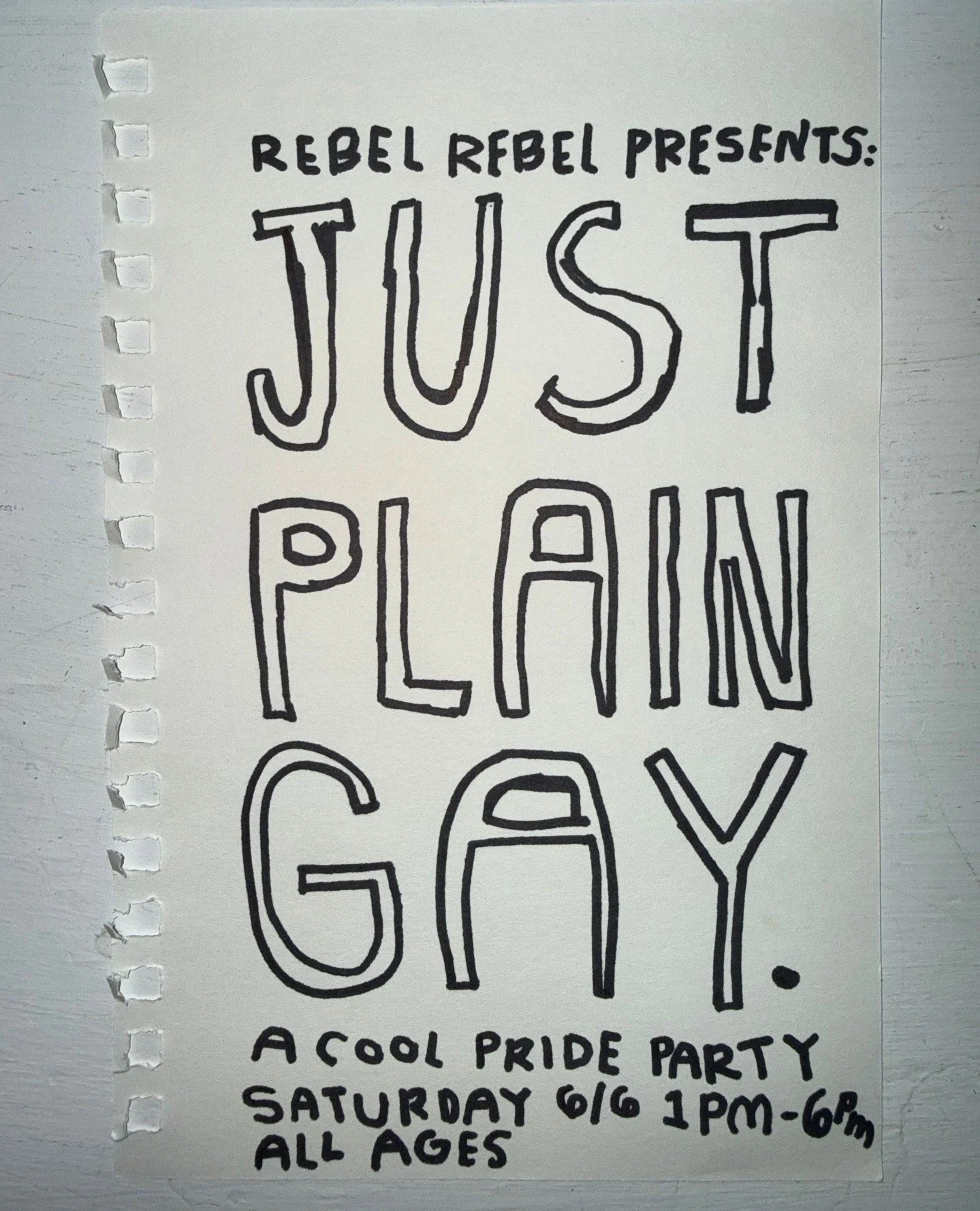 🌈 HAPPY PRIDE 🌈⁠
⁠
This Saturday June 6th is Rebel Rebel's Pride party, Just Plain Gay. An all ages, post-parade, pre-club celebration from 1-6pm. ⁠
⁠
@rebelrebelsomerville will be pouring from their favorite queer producers, bopping with the @lets