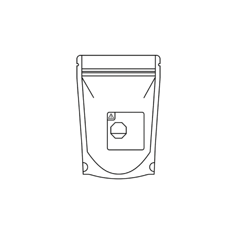 Line drawing of a package.