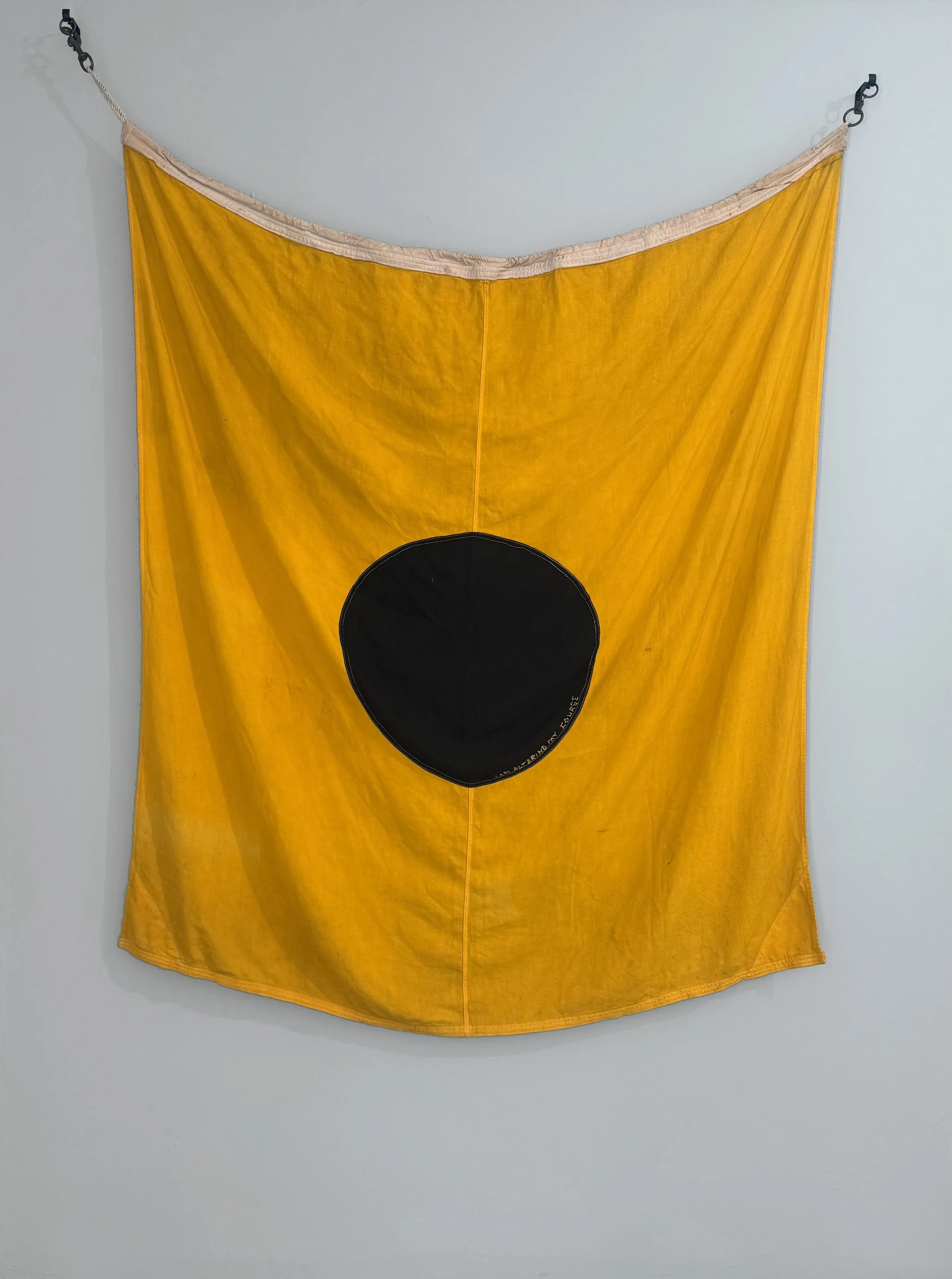 I am altering my course to port. (1/5), 2026
embroidered maritime flag
60 x 65 in. (152.40 x 165.10 cm). Edition 1 of 5. $8,800