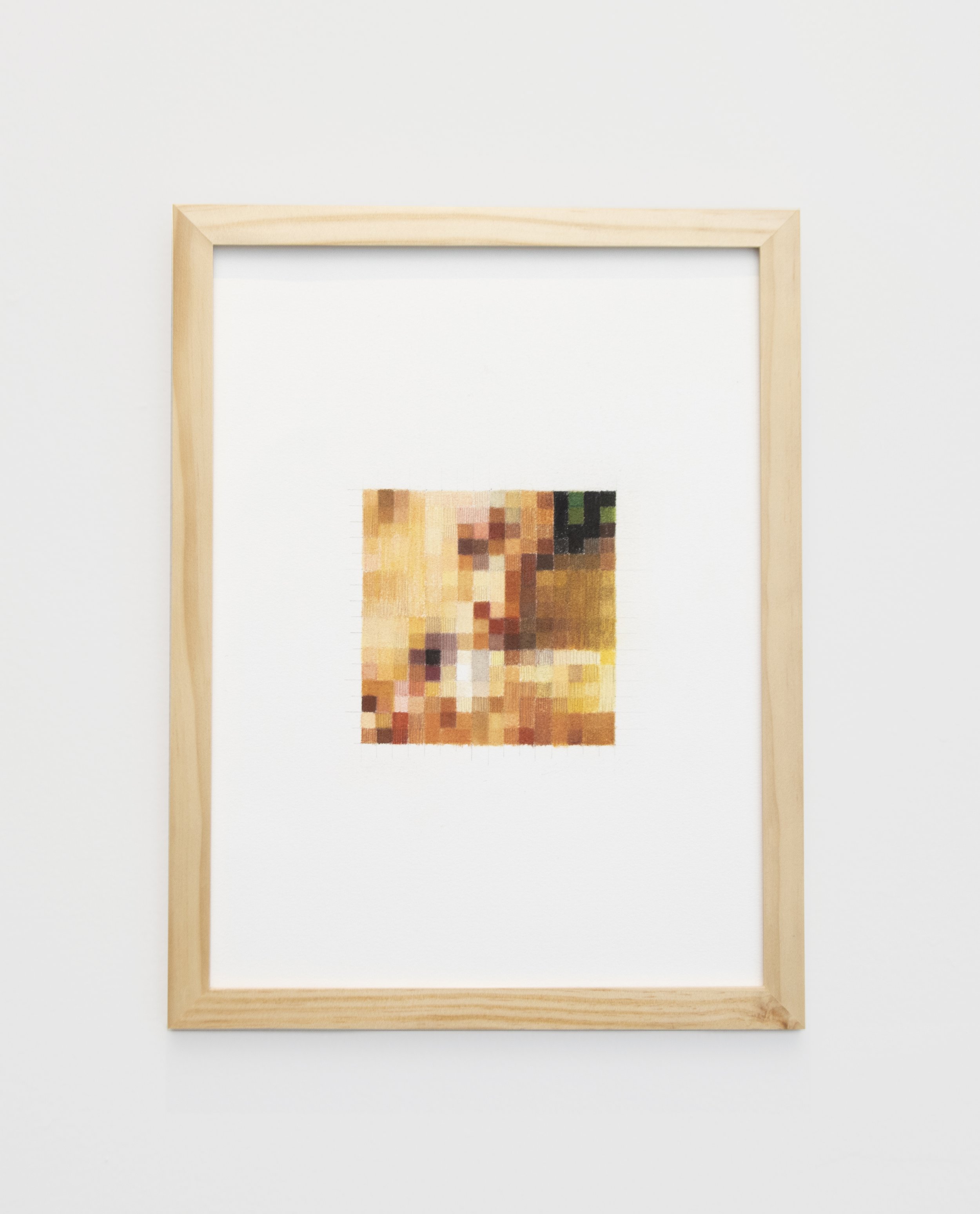 Drew Weech: Head 1, 2024. Pastel pencil, Graphite on paper. 12 x 9 in. (30.48 x 22.86 cm.). $1,100. Framed.