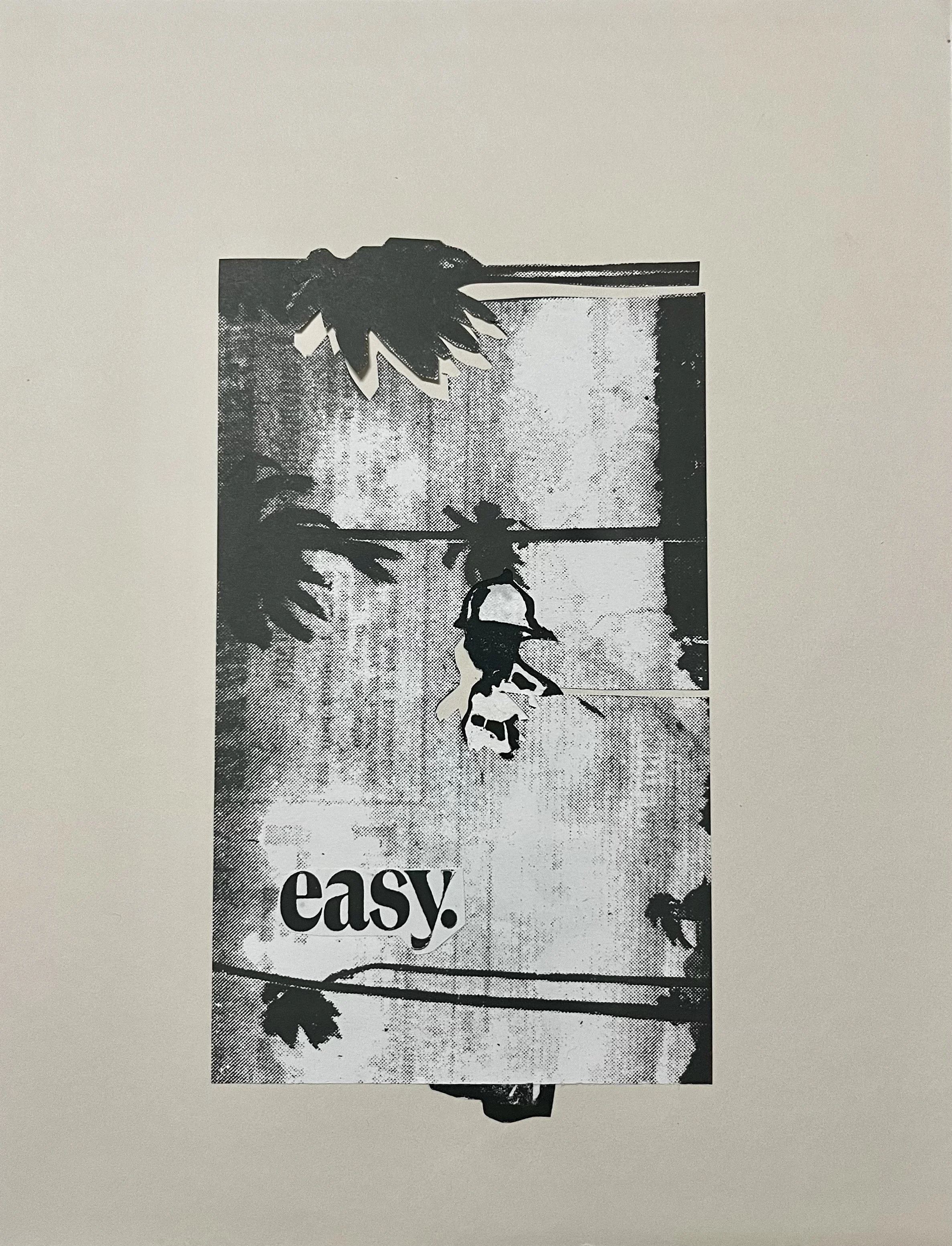 Jodi Minnis: Like Sunday morning, 2023. Monotype print on mulberry paper and collage. 14 x 11 in. (35.56 x 27.94 cm.). $1,100.00. Framed.