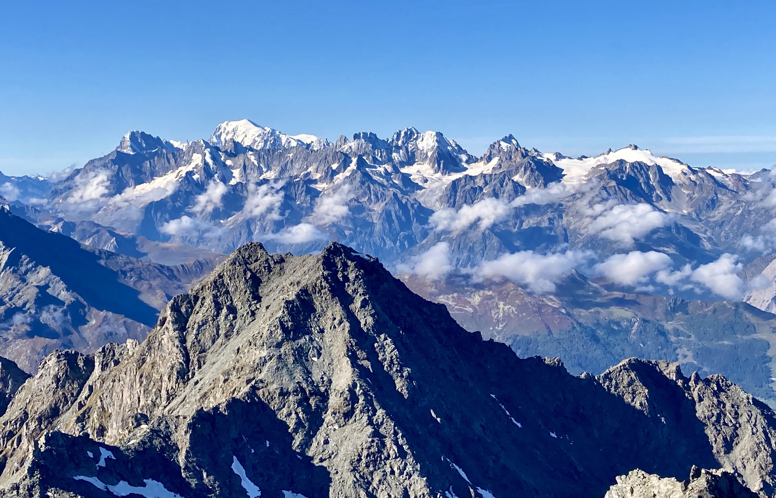 Mont Blanc Massif viewed from Mont Fort, Verbier, Switzerland