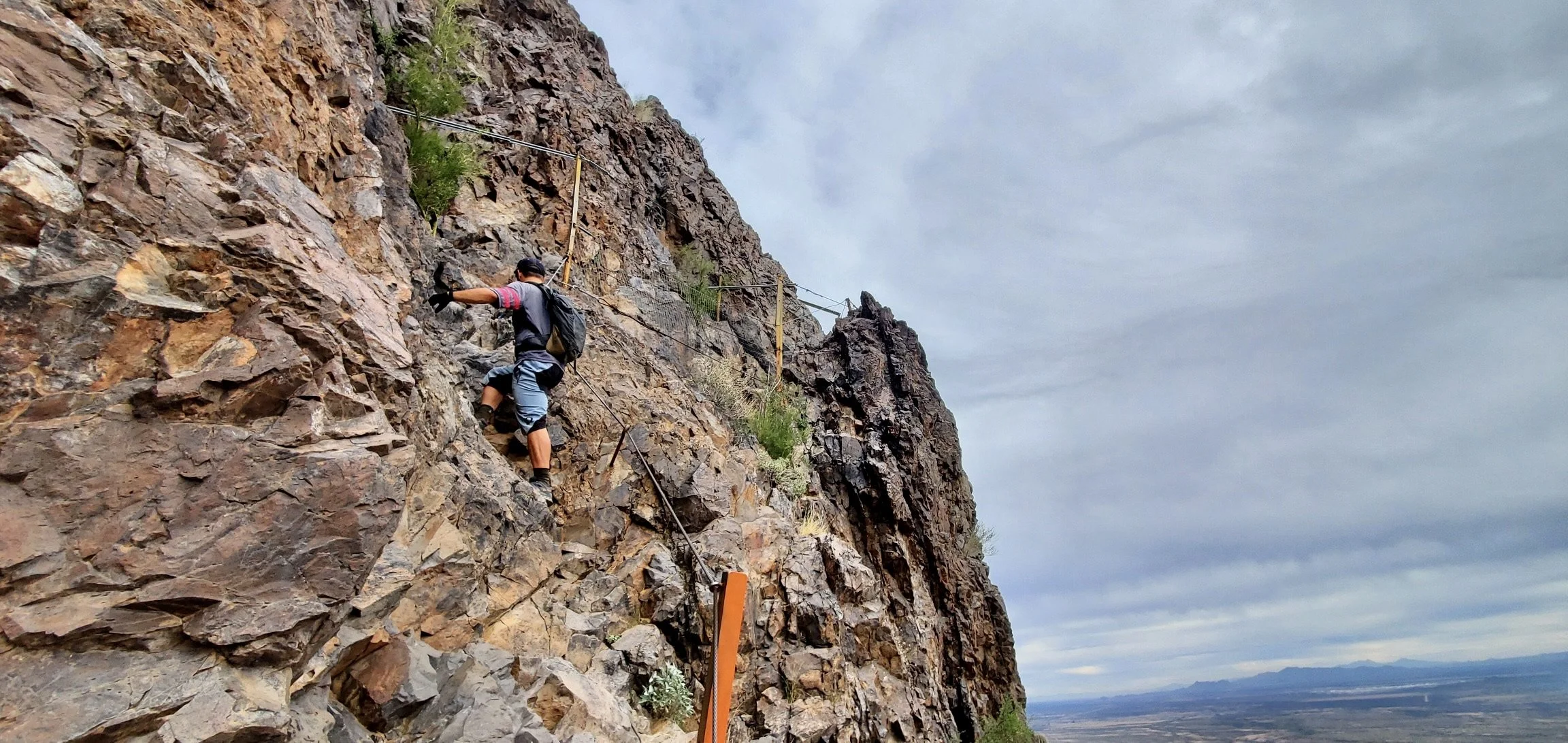 Scaling Sheer Cliff Faces and 80-Year-Old Cables on Picacho Peak