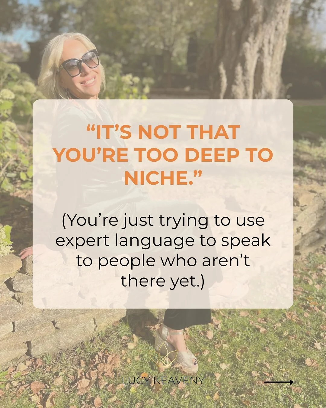 You&rsquo;ve told yourself your work is too deep to niche.
But what if the real issue isn&rsquo;t depth, it&rsquo;s translation?
You&rsquo;ve done the training.
Collected the tools.

Built a practice that&rsquo;s anything but surface.
And every time 