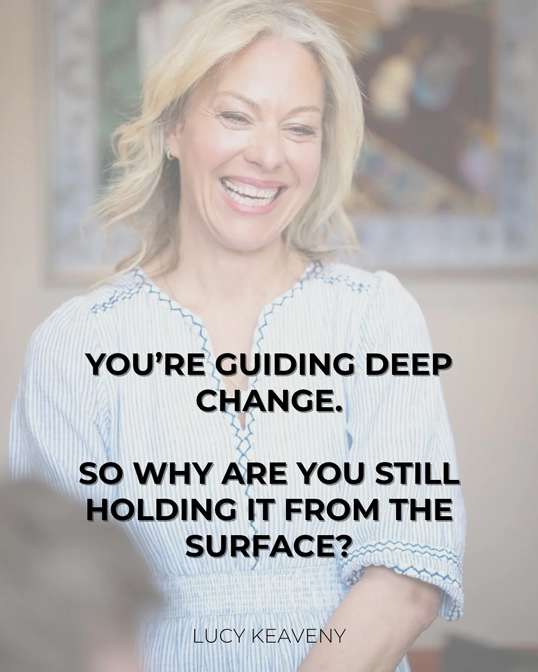 You don&rsquo;t need more frameworks.
You need to be the work.

If your body doesn&rsquo;t feel safe when it&rsquo;s your turn to be visible, you&rsquo;re not actually embodying the transformation you&rsquo;re guiding.

Let&rsquo;s fix that.

Comment