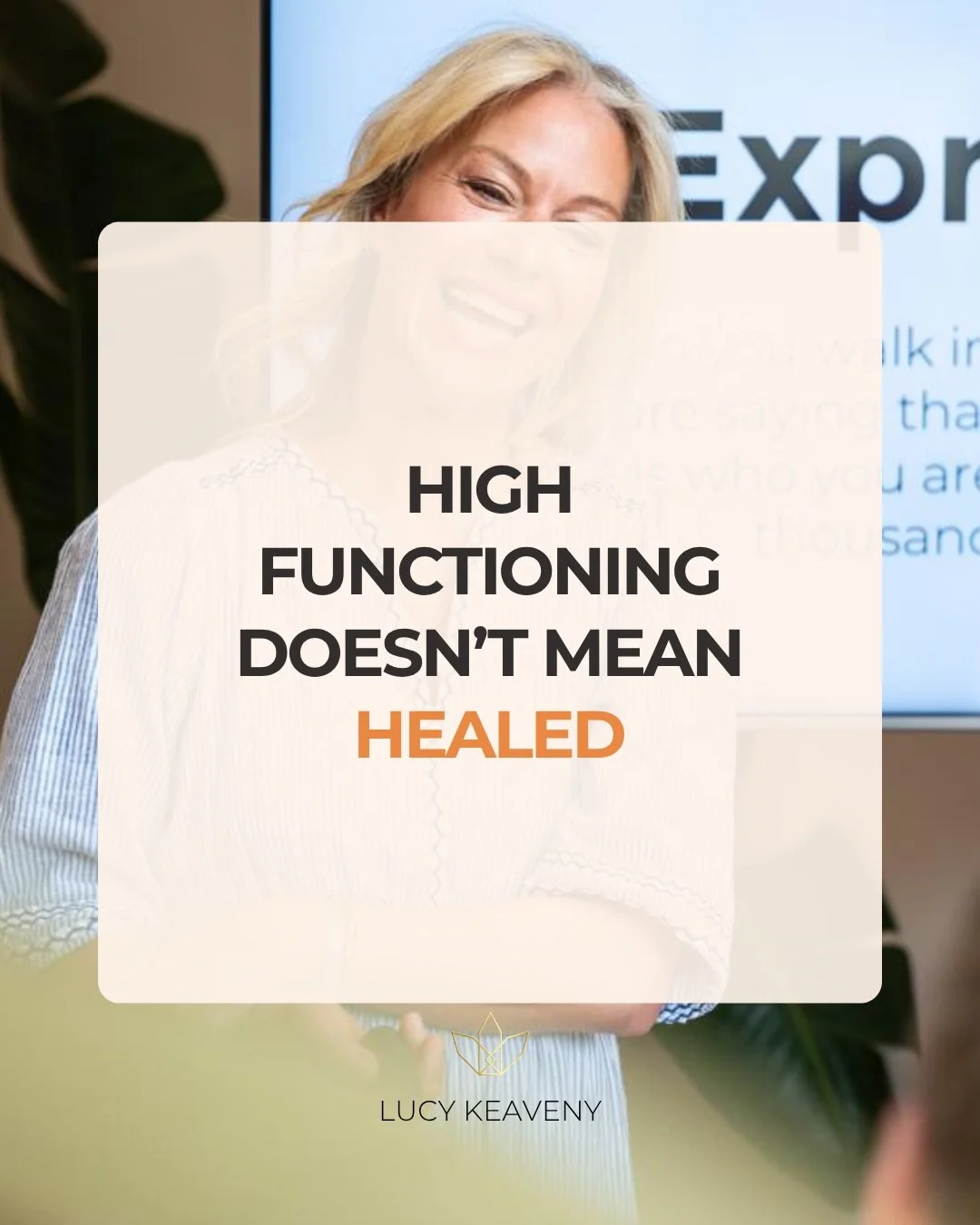 You can be successful and still be braced.
You can look stable and still be running on survival.

I was productive.
Disciplined.
Capable.

And completely disconnected from the grief sitting in my body.

Overworking. Overriding. Overstimulating.

Not 
