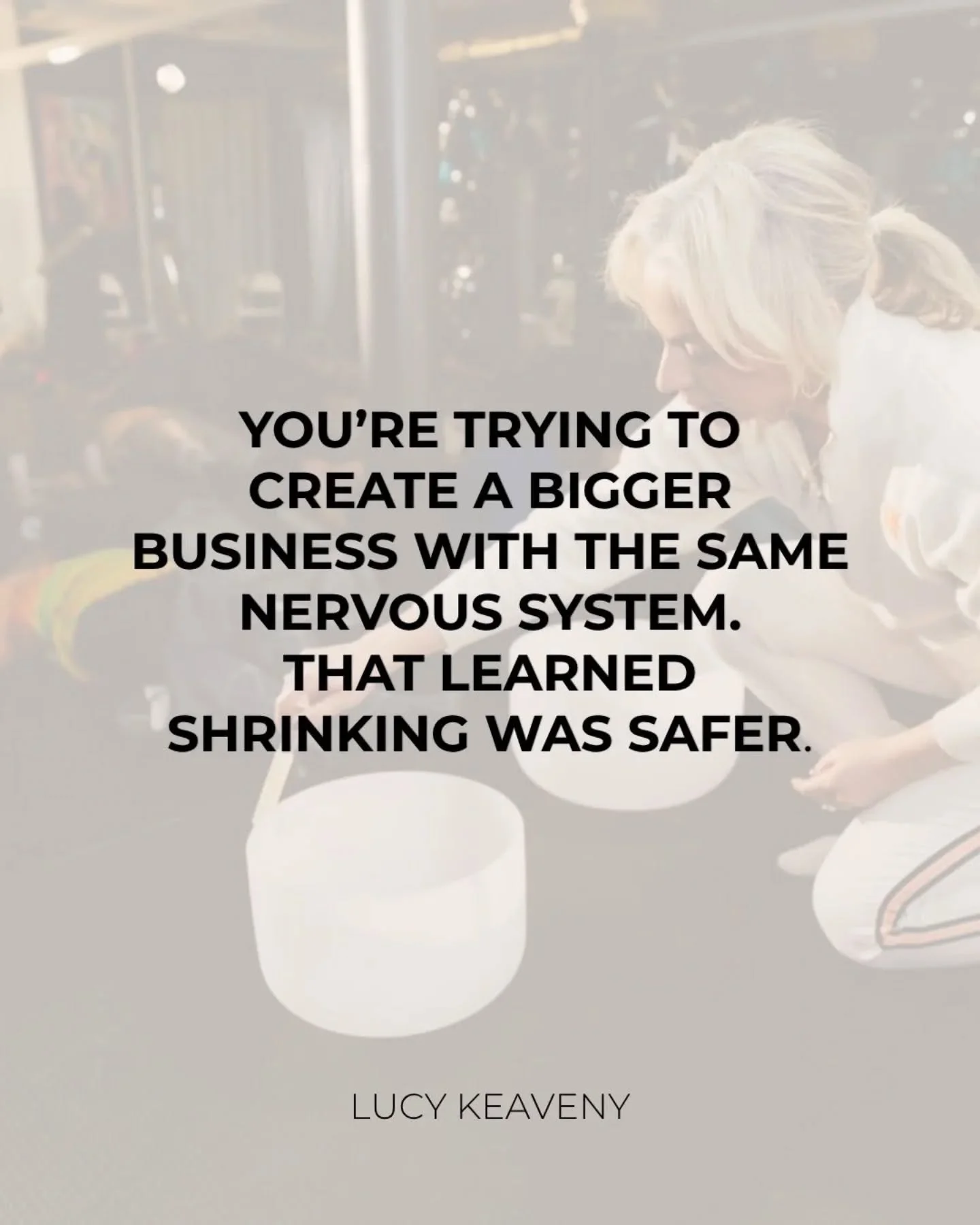 The women I work with are rarely lacking intelligence.

They&rsquo;re lacking internal safety around expansion.

That&rsquo;s a completely different problem.

They already know the strategy.
Already understand mindset.
Already know how to &ldquo;do t
