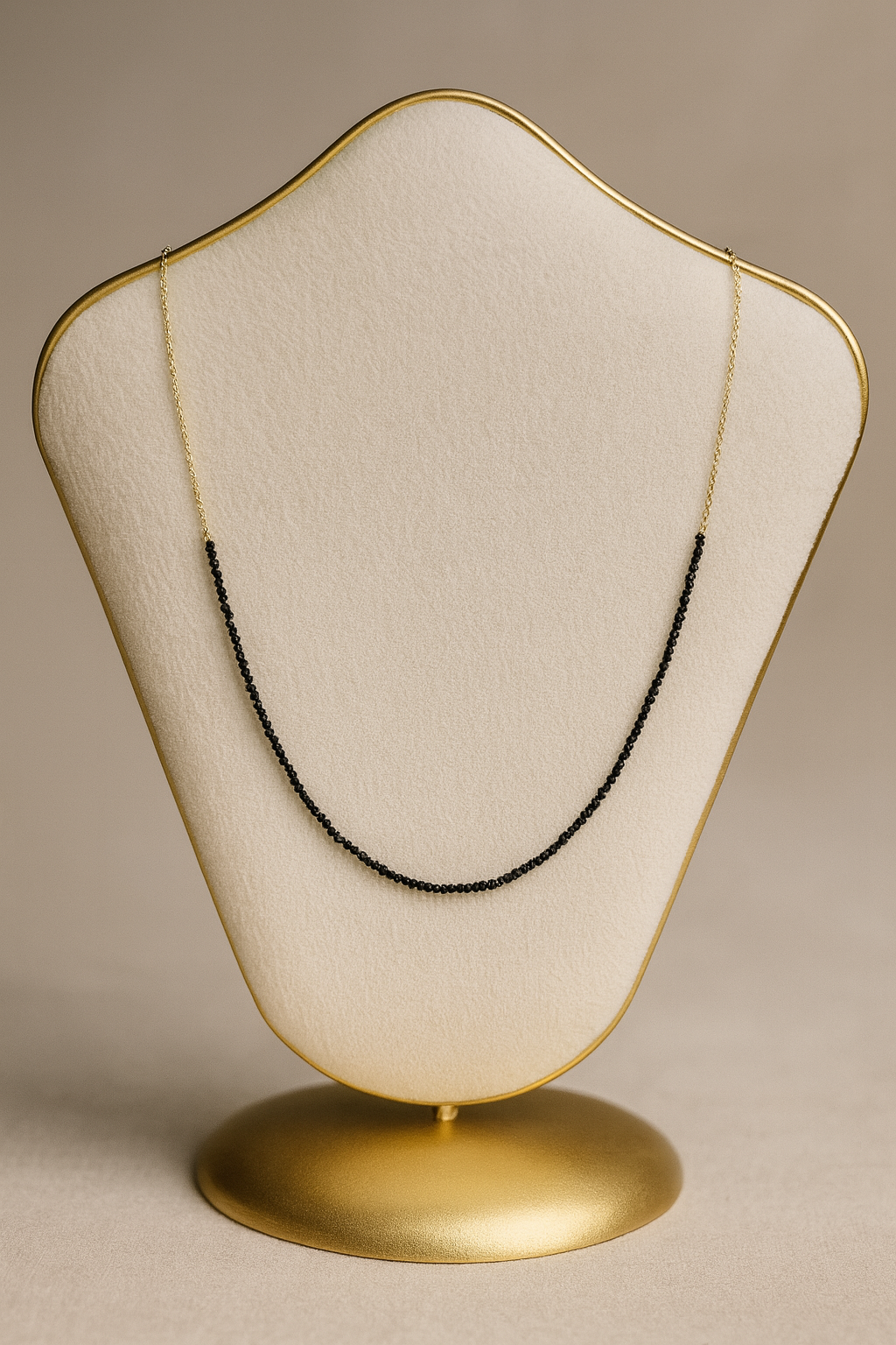 Black Faceted Diamond Necklace