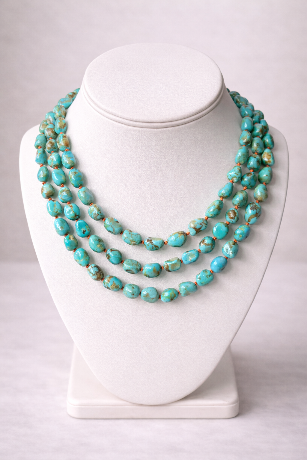 Kingman Arizona Turquoise 3-Strand Necklace