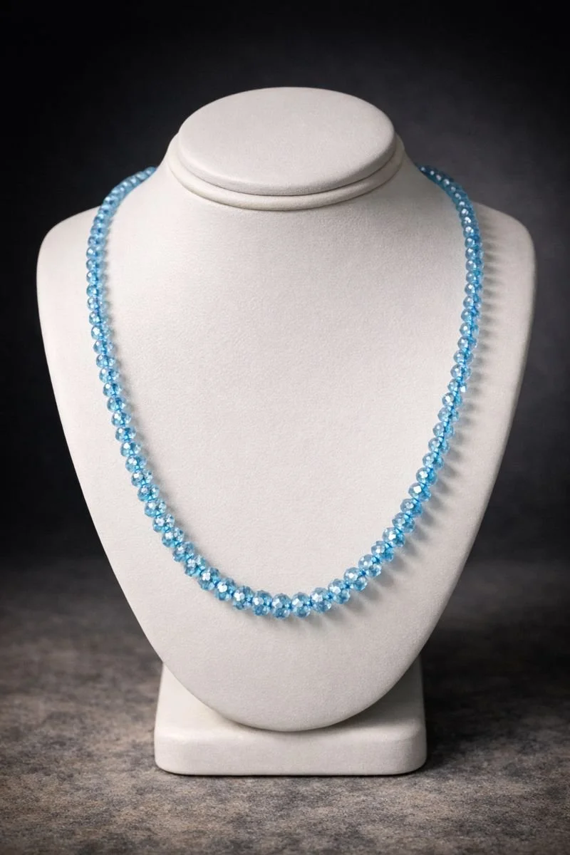 Blue Topaz Rondel Necklace