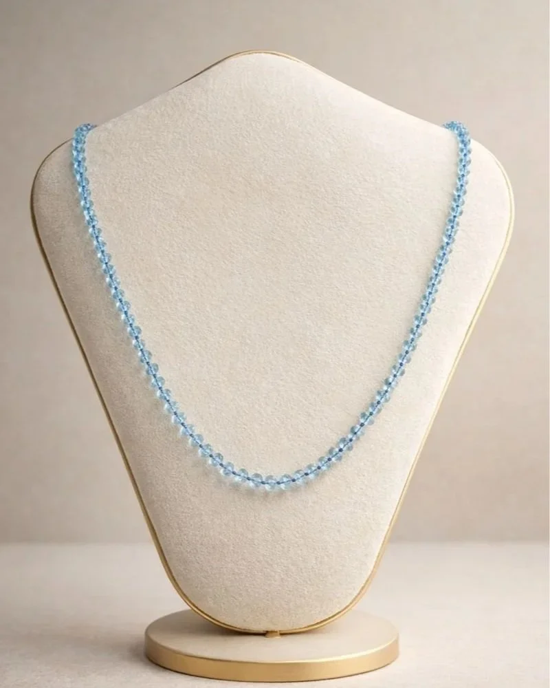 Blue Topaz Rondel Necklace
