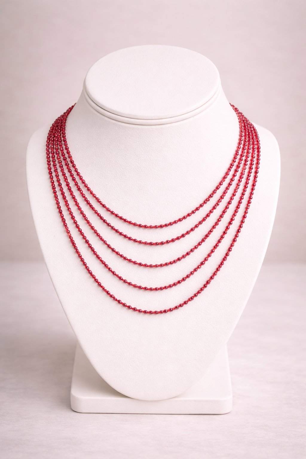 Ruby 5 Strand Necklace