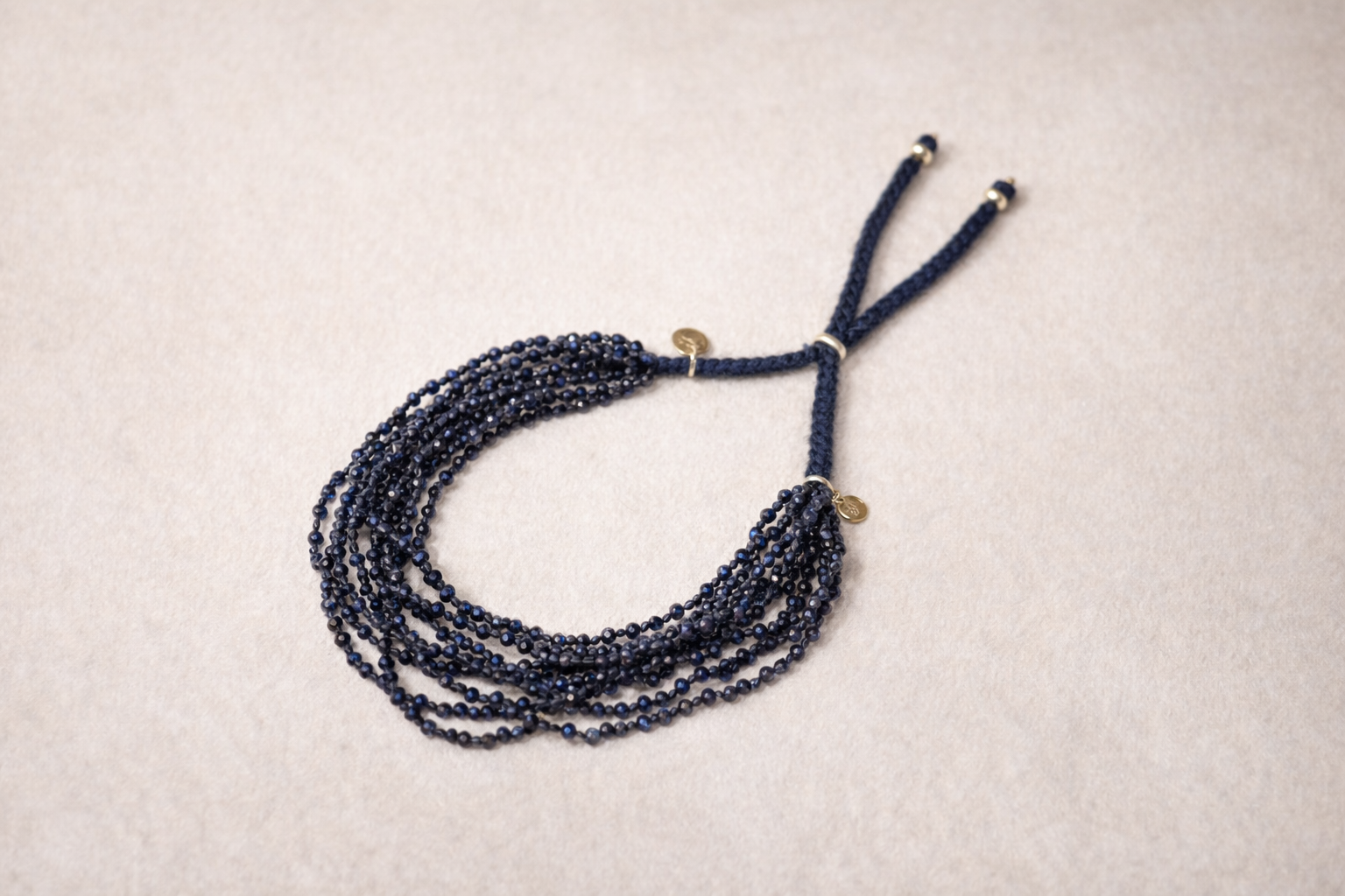 Blue Sapphire 9 Strand Bracelet