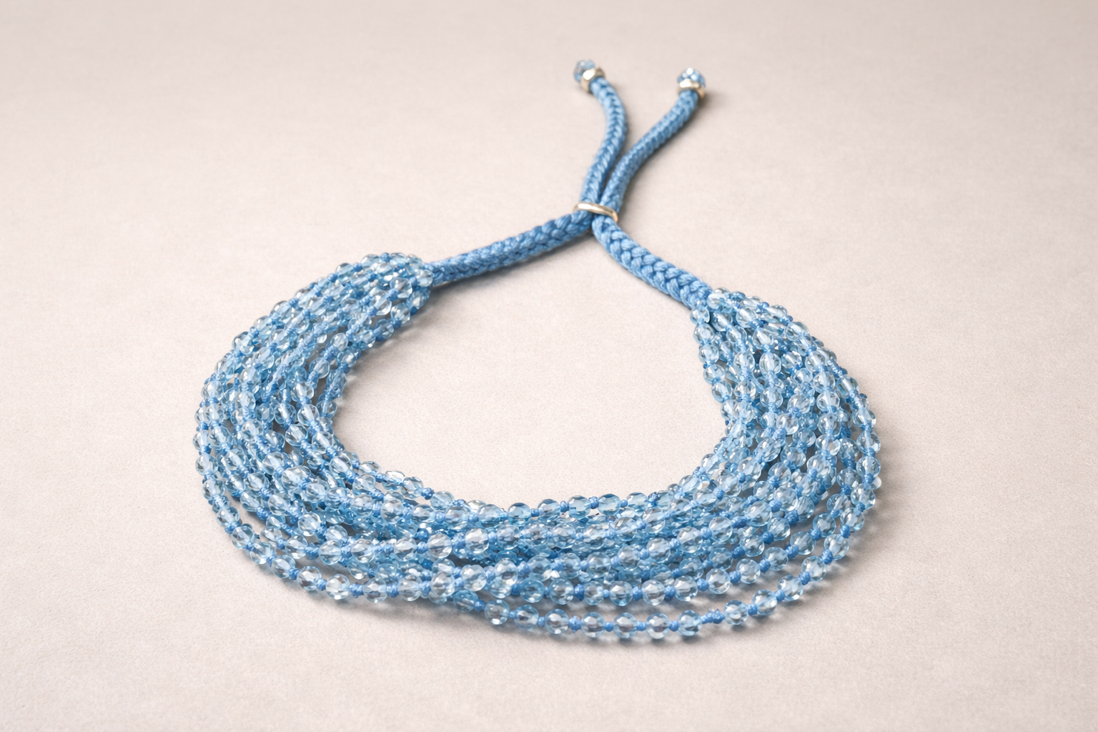 Blue Topaz 9 Strand Bracelet