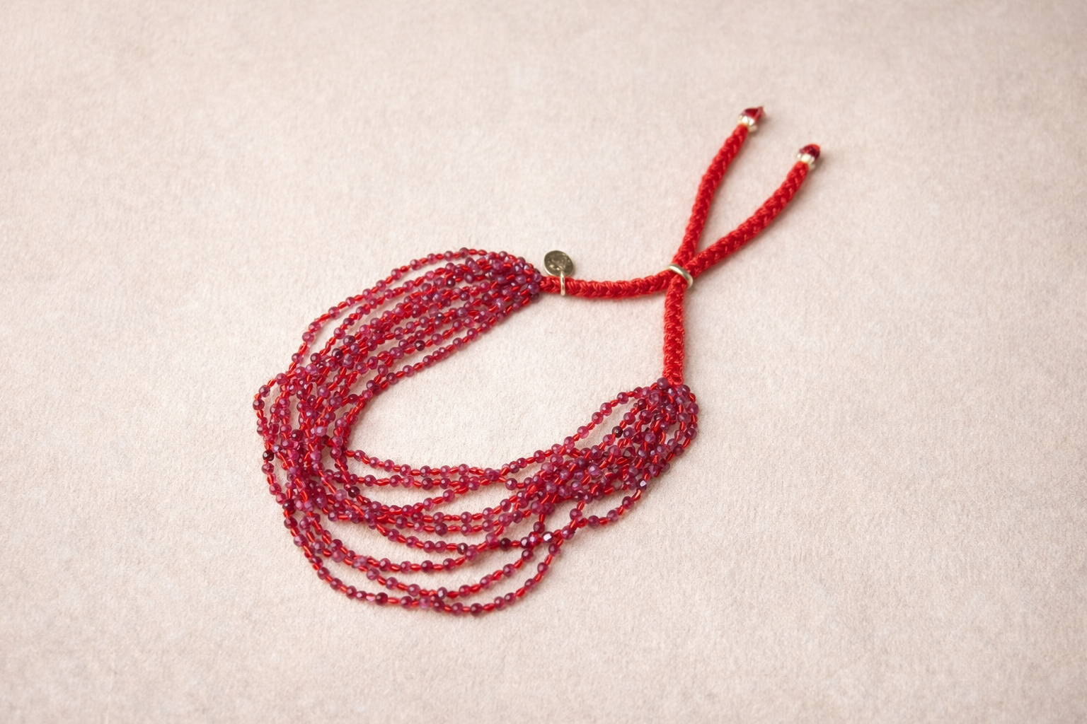 Ruby 9 Strand Bracelet