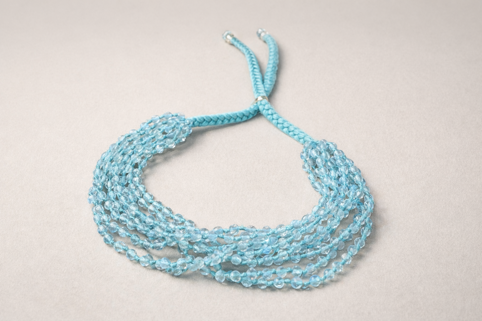 Aquamarine 9 Strand Bracelet