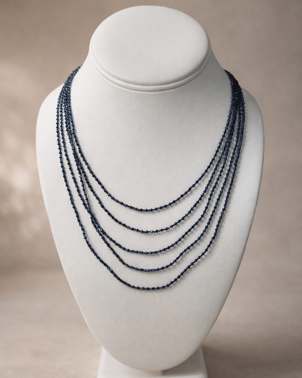 Blue Sapphire Five-Strand Necklace