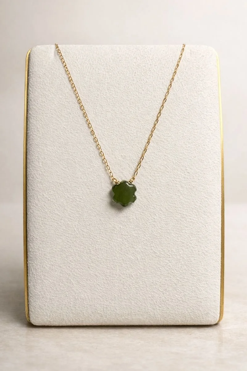 Little Lights™ Green Tourmaline Flower Necklace