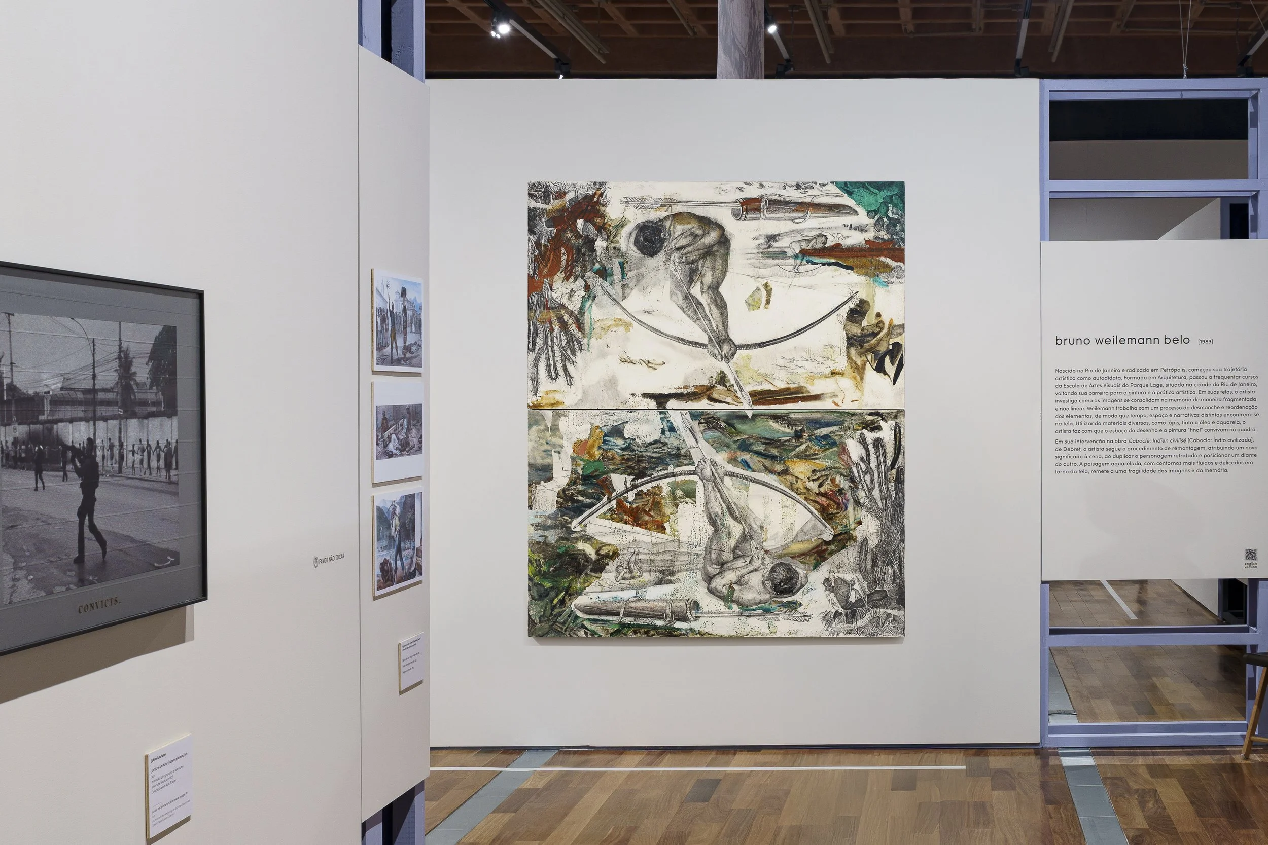 Vista da obra "Marqué par une image d’enfance" no Museu do Ipiranga, São Paulo, 2025. Foto: Flavio Freire