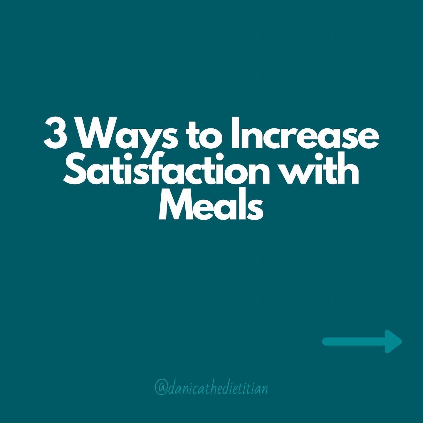 One of the many things diet culture takes away from us is satisfaction with eating. Here&rsquo;s 3 tips to re-discover it 🌞 

And if you&rsquo;re wondering how prioritizing satisfaction with eating can actually be good for your health... check out m