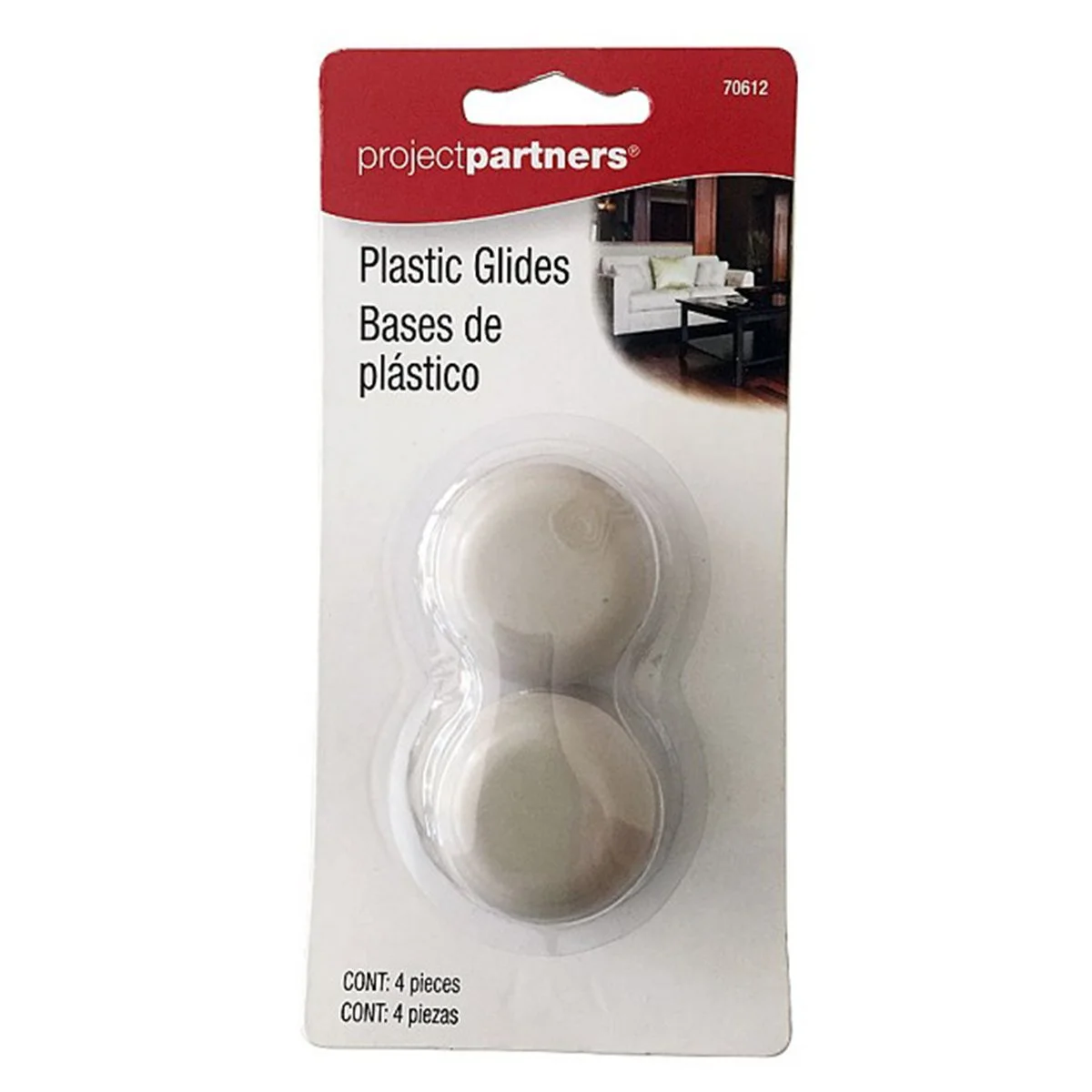 4 Pcs Furniture Plastic Glides - M70612