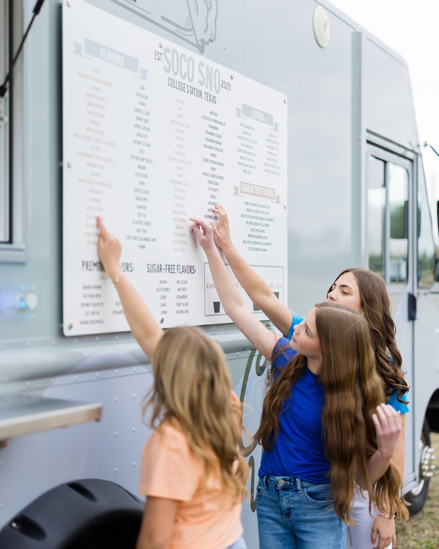 Future snow cone connoisseurs in the making. 🍧

There&rsquo;s nothing more serious than picking just the right flavor, especially when the whole menu is calling your name.

Start &lsquo;em young. Let the sweet decisions begin! 😉

#socoszn #socosno 