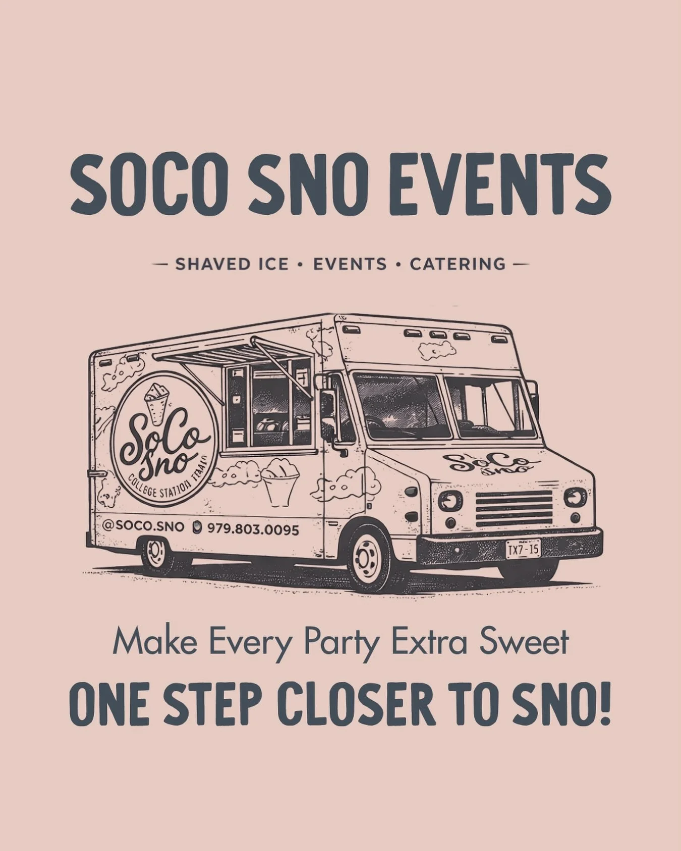 Make your next event extra sweet 🍧⁠
⁠
From birthday parties and fundraisers to school events and corporate gatherings, SoCo Sno brings the fun and the flavor straight to you.⁠
⁠
Book us for your event! ⁠

⁠
#SoCoSno #CollegeStationTX #FoodTruckEvent