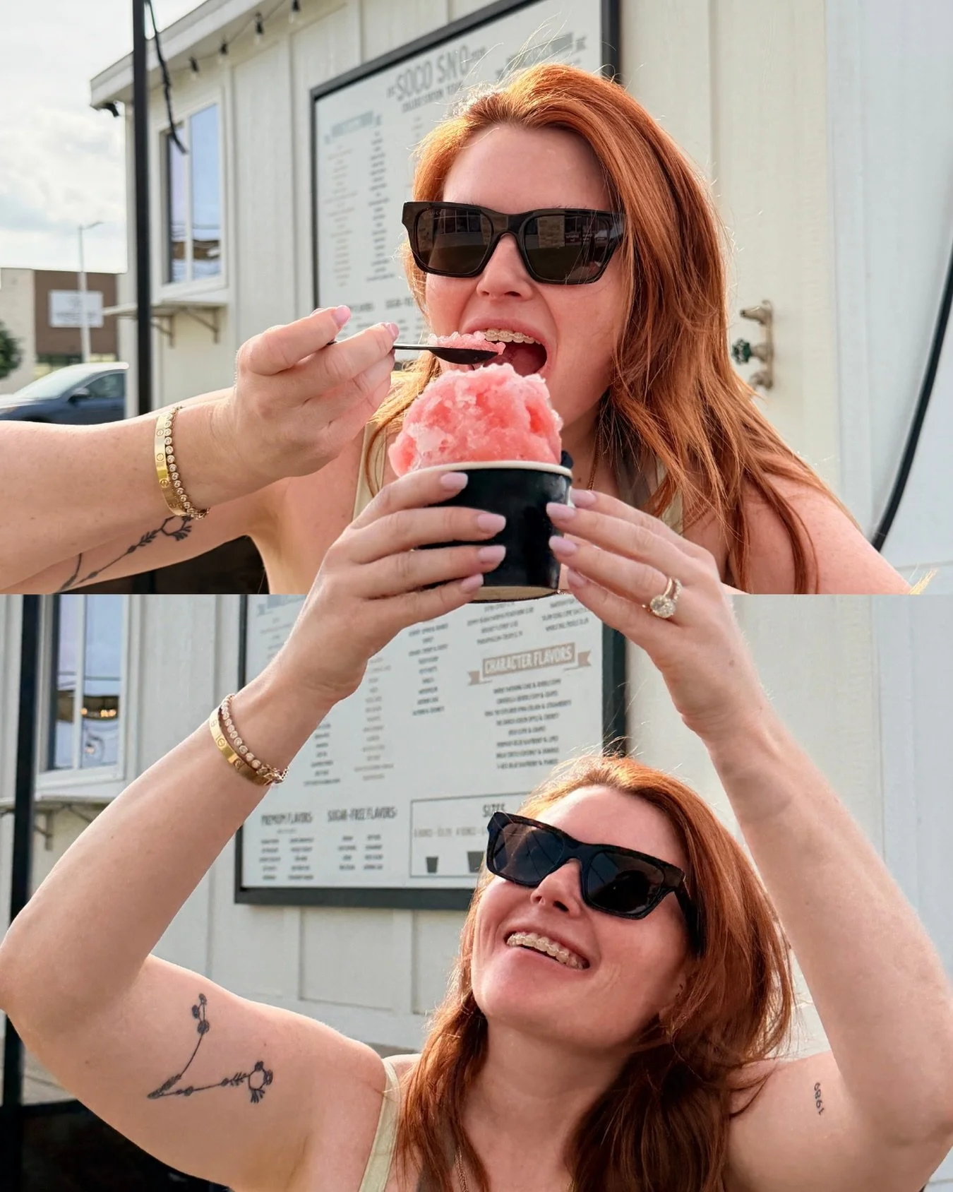 What a typical self-care day looks like over here🙂&zwj;↕️🍧⁠
⁠
⁠
⁠
⁠
#SoCoSno #CollegeStationTX #BryanTX #SnoConeSeason #SweetFix