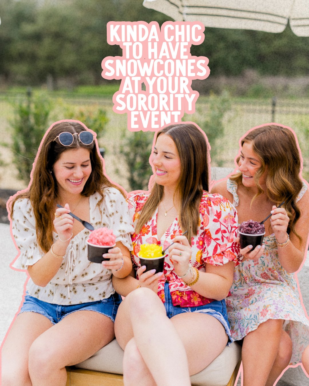 Sorority event coming up? Add SoCo Sno to the plans 🍧⁠
⁠
We bring the truck, make everything fresh on-site, and keep the snowcones coming for your crew.⁠
⁠
💌 Book us for your next event through the link in our bio.⁠
⁠
#SoCoSno #CollegeStationTX #Ag