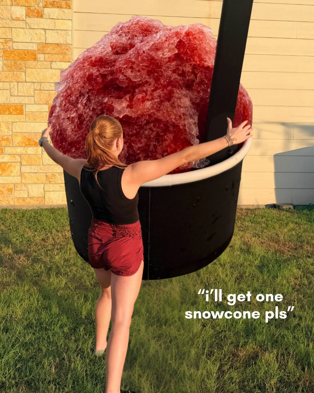 Weekend mood... 😌🍧⁠
⁠
See you at the stand!⁠
⁠
#SoCoSno #CollegeStationTX #BryanTX #WeekendTreat #SnowConeSeason