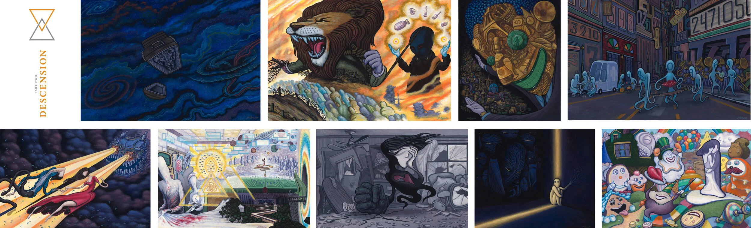 Rounding out the set we see the final nine paintings for the Afterman: Descension portion of the album.