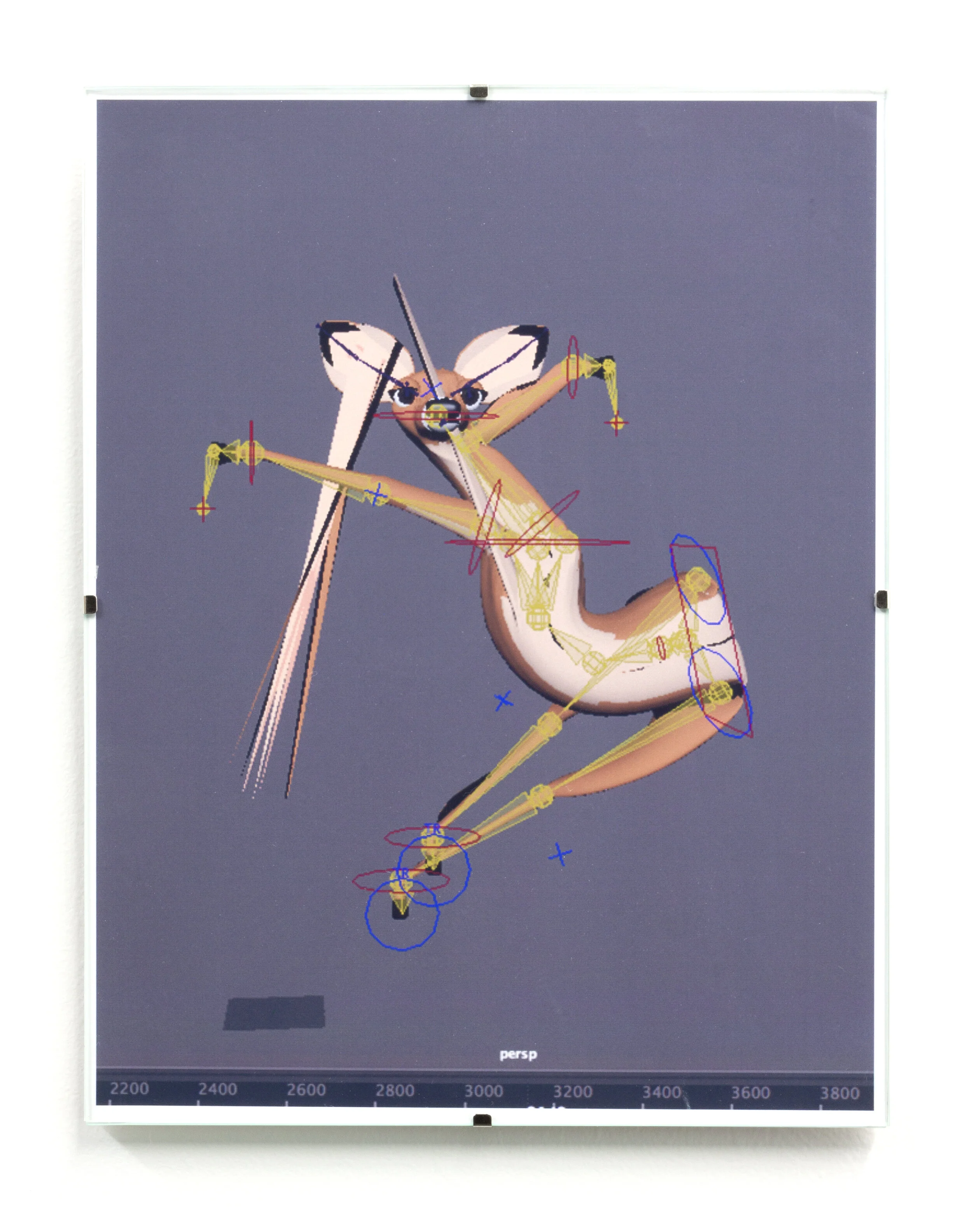 “Bambi Holes: Broken Bambi” (inkjet print 8.5” x 11” in clipframe)