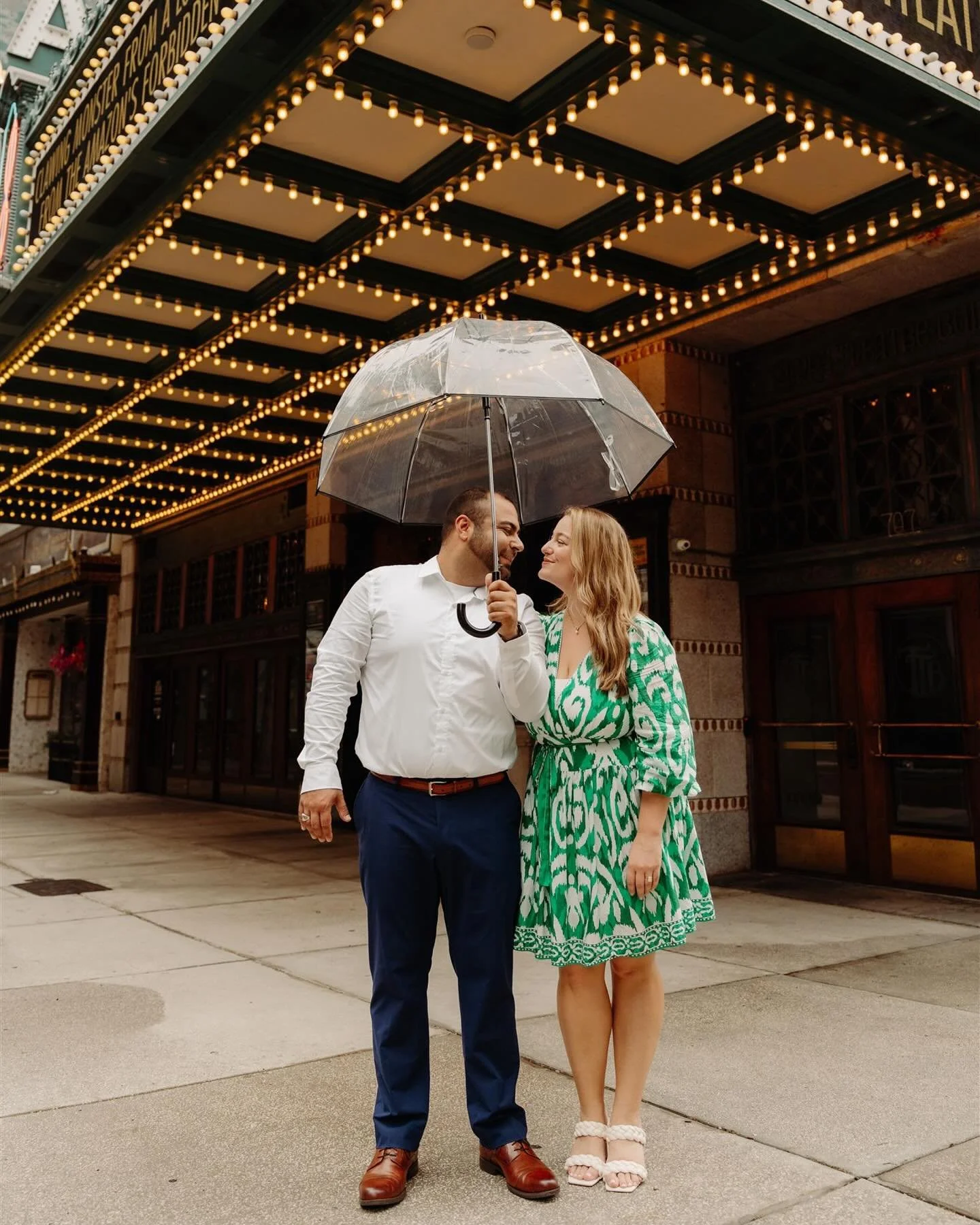 Kelsie &amp; Mike&rsquo;s love story came full circle in downtown Tampa. From meeting at the Gin Joint to sharing an umbrella in the rain, their engagement shoot was pure magic. If you know them, either comment below &ldquo;congrats!&rdquo; or send t