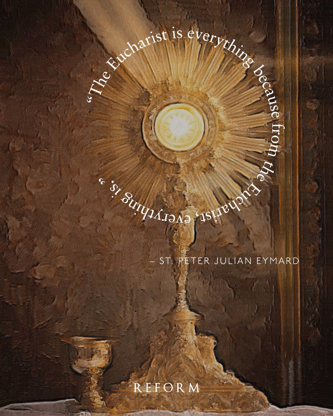 Today, as we celebrate the Feast of Corpus Christi, we invite you to join us in reflecting on the words of St. Peter Julian Eymard, who profoundly stated, &quot;The Eucharist is everything, because from the Eucharist, everything is.&quot; ⁠
⁠
Eymard,