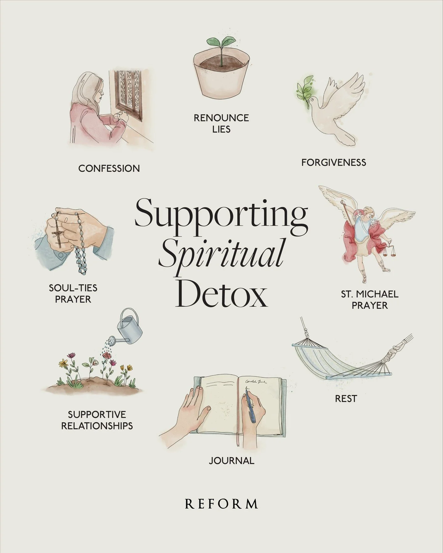At Reform, we believe our health is defined by the state of our body and soul. You may be familiar with the idea of detoxing the body. But what about the soul?⁠
⁠
In physical detoxification, the body rids itself of unwanted pollutants and harmful sub