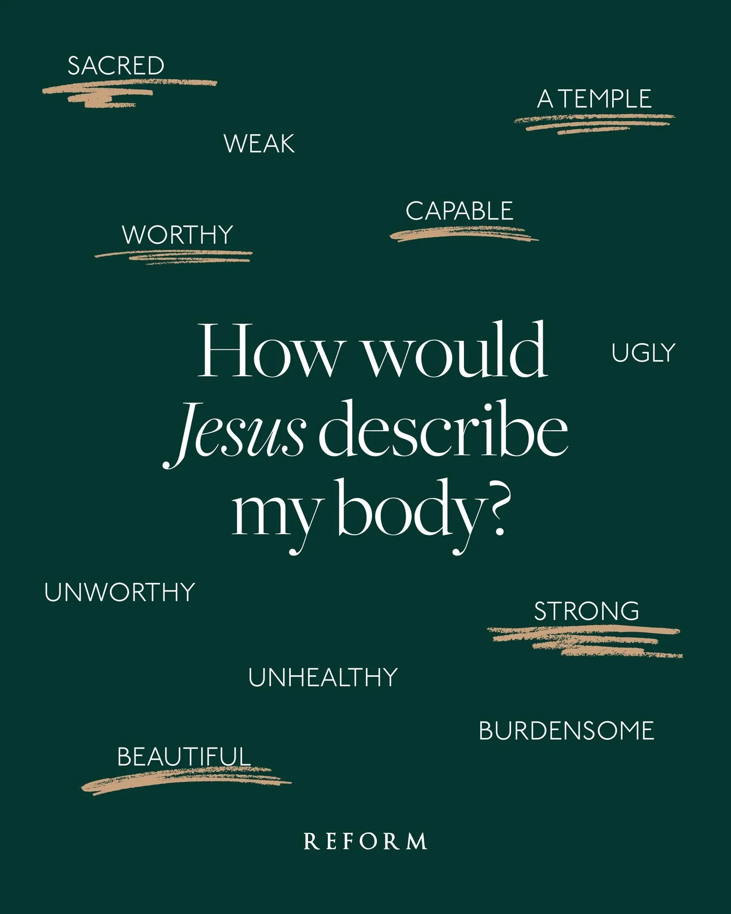 We are made in God&rsquo;s image, yet many of us struggle to see our bodies as holy and worthy of love. The world distorts our attention to the aesthetics of our physical body, leading us to purchase gym memberships and go on diets. But does focusing