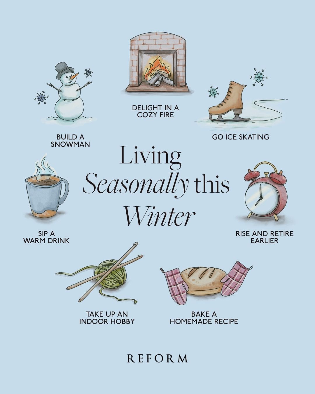 Welcome (officially) to Winter! ❄️⁠
⁠
Amid the holiday hustle, we invite you to pause and gently adjust your daily rhythm to match the season around us. Instead of pushing against the changes of the year, we&rsquo;re called to live in tune with the n